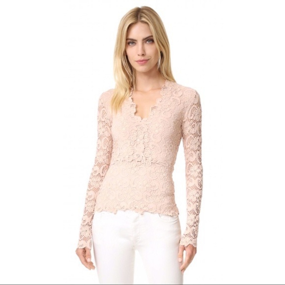 NIGHTCAP Dixie Deep V Top in Nude